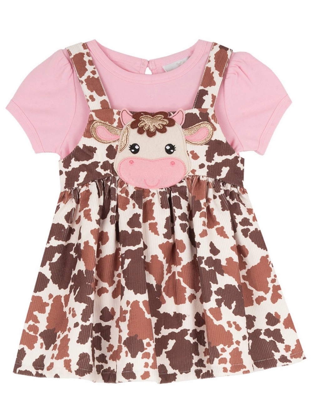 Rare Editions Cow Print Dress